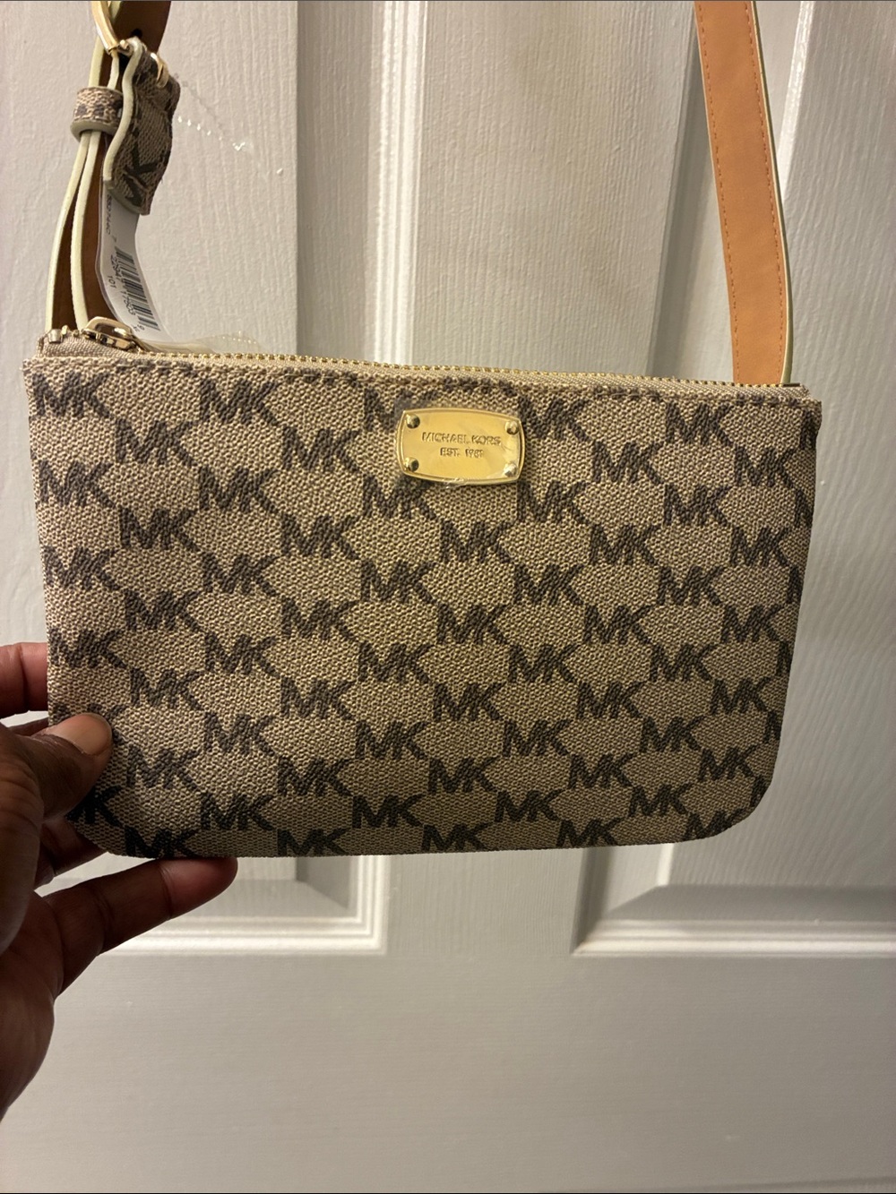 Michael Kors Beige Signature Canvas Crossbody belt bag-NWT